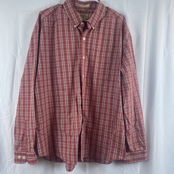 Eddie Bauer Men's Size XXL‎ 100% Cotton Long Sleeve Plaid Button Down - Picture 3 of 10